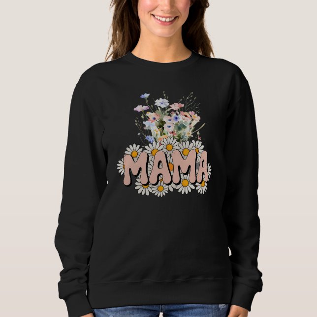 Blommig Mamma, Mors Dagskalas T Shirt (Framsida)