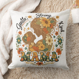 Blommig Mamma Retro Estetik - Vintage Kudde