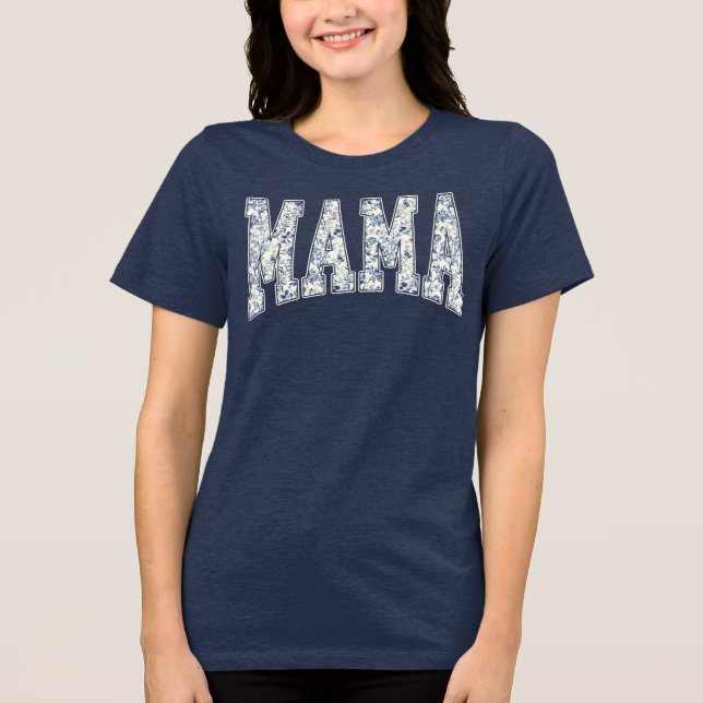 Blommig Mamma T Shirt (Framsida)