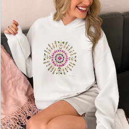 Blommig Mandala l Pressad blomsterkonst T Shirt