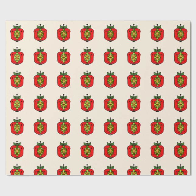 Blommig Mandala-mönster Presentpapper (Platt)