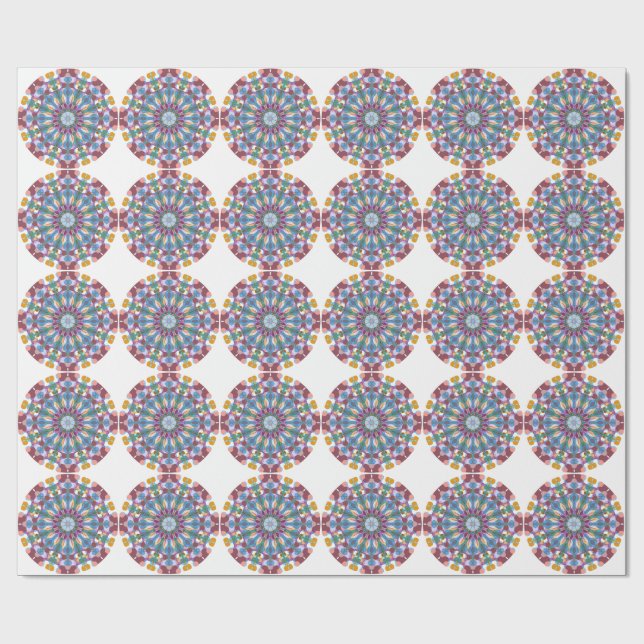 Blommig mandala presentpapper (Platt)