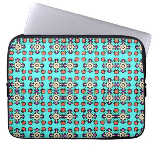 Blommig Mandala Sömlös Mönster Laptop Fodral
