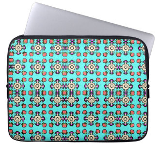 Blommig Mandala Sömlös Mönster Laptop Fodral