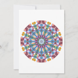 Blommig mandala tack kort