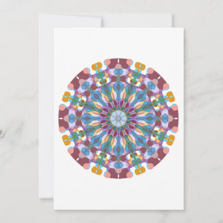Blommig mandala tack kort
