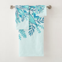 Blommig Mandala - Turkos Blå Boho Snöflinga