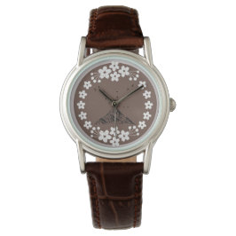 Blommig Minimal Urklocka | Elegant Neutral Armband Armbandsur