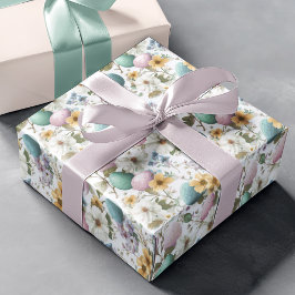 Blommig minimalistiska ägg | Påskpresentpapper Presentpapper