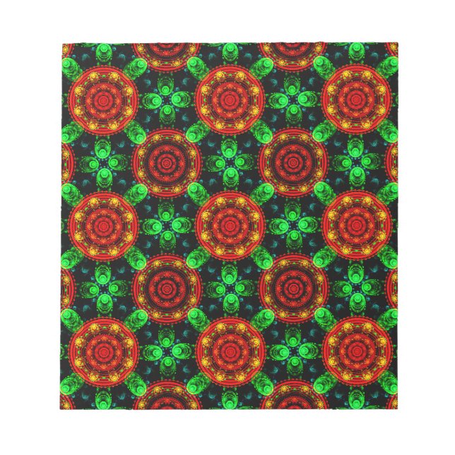 Blommig Modern Boho Elegant Abstrakt Mönster #504 Anteckningsblock (Framsida)