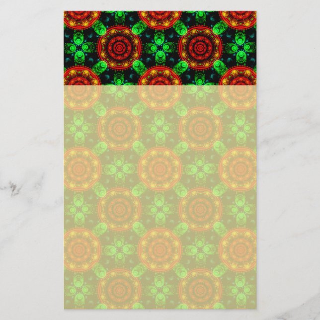 Blommig Modern Boho Elegant Abstrakt Mönster #504 Brevpapper (Framsida)