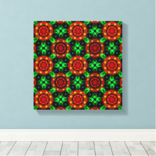 Blommig modern boho elegant abstrakt mönster #504 canvastryck