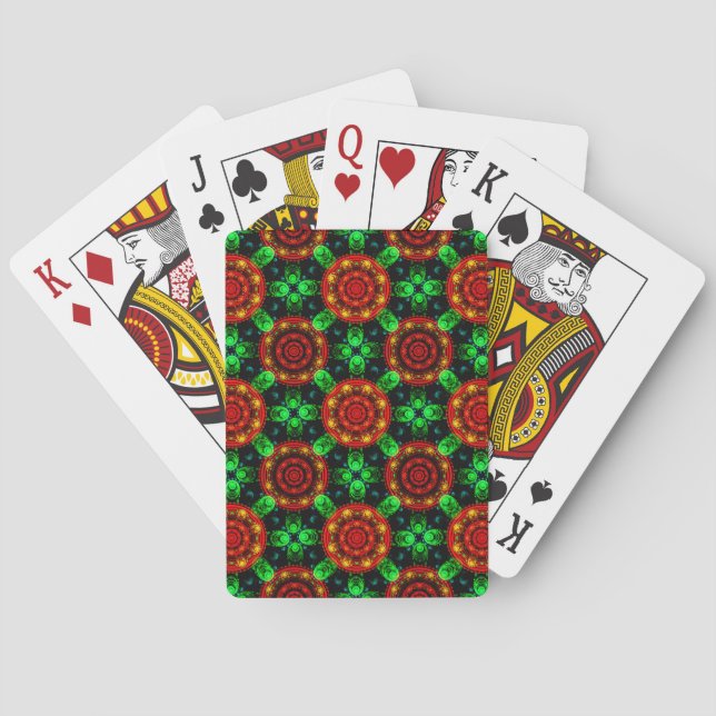 Blommig Modern Boho Elegant Abstrakt Mönster #504 Casinokort (Baksidan)