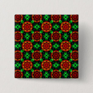 Blommig Modern Boho Elegant Abstrakt Mönster #504 Knapp