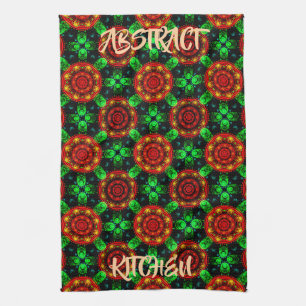 Blommig Modern Boho Elegant Abstrakt Mönster #504 Kökshandduk