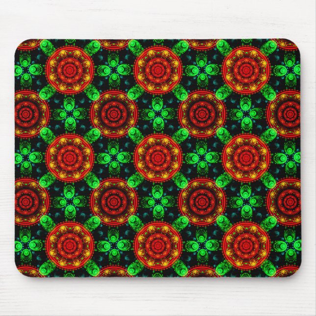 Blommig Modern Boho Elegant Abstrakt Mönster #504 Musmatta (Framsidan)