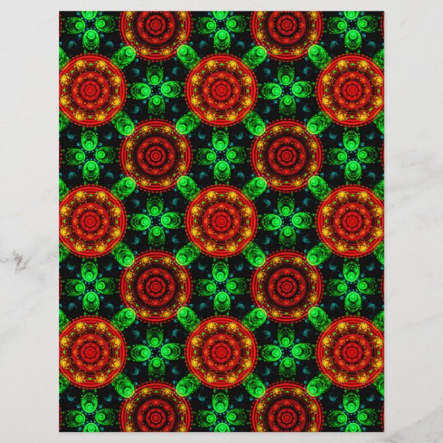 Blommig Modern Boho Elegant Abstrakt Mönster #504 Reklamblad (Framsidan)