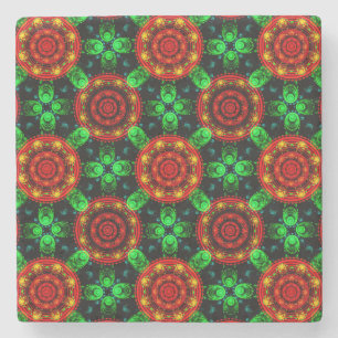 Blommig Modern Boho Elegant Abstrakt Mönster #504 Stenunderlägg