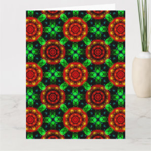 Blommig Modern Boho Elegant Abstrakt Mönster #504 Tack Kort