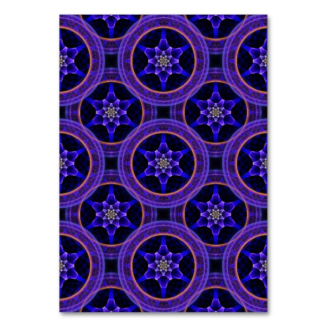Blommig Modern Boho Elegant Abstrakt Mönster #505 Bordsnummer (Framsidan)