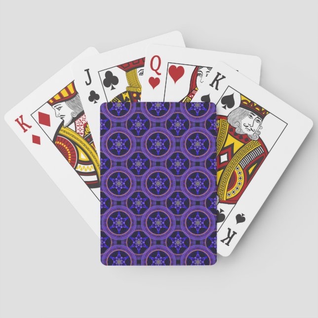 Blommig Modern Boho Elegant Abstrakt Mönster #505 Casinokort (Baksidan)