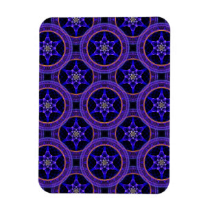 Blommig Modern Boho Elegant Abstrakt Mönster #505 Magnet