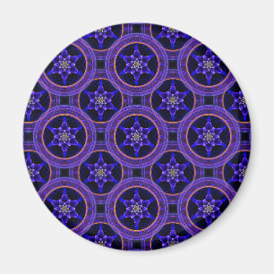 Blommig Modern Boho Elegant Abstrakt Mönster #505 Magnet