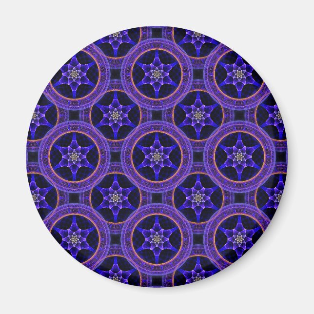 Blommig Modern Boho Elegant Abstrakt Mönster #505 Magnet (Framsidan)