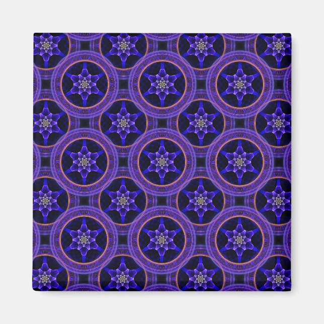 Blommig Modern Boho Elegant Abstrakt Mönster #505 Magnet (Framsidan)