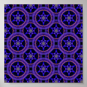 Blommig Modern Boho Elegant Abstrakt Mönster #505 Poster