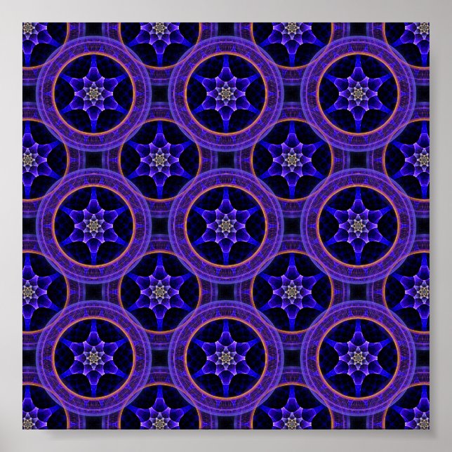 Blommig Modern Boho Elegant Abstrakt Mönster #505 Poster (Framsidan)