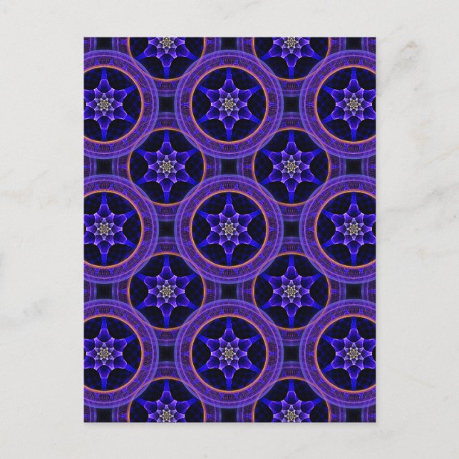 Blommig Modern Boho Elegant Abstrakt Mönster #505 Vykort (Framsida)