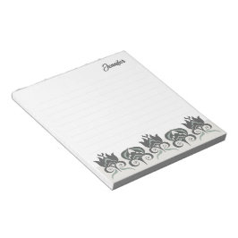 Blommig modern elegant jordnära CC1290 linjerad Anteckningsblock