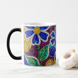 blommig modern mosaikmönster keramikmugg magisk mugg