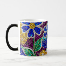 blommig modern mosaikmönster keramikmugg magisk mugg