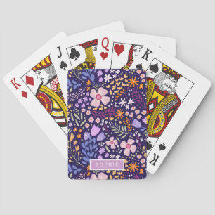Blommig Modern Vilda Blommor Feminina Elegant Stil Casinokort