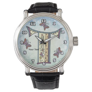 blommig Monogram Armbandsur