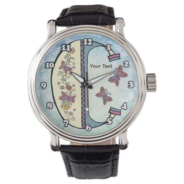 blommig Monogram C Armbandsur (Framsida)