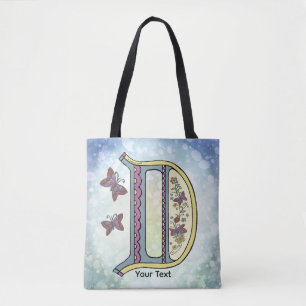 blommig Monogram D Tygkasse