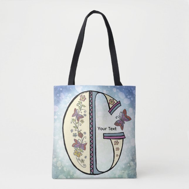 blommig Monogram G Tygkasse (Framsida)