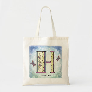 blommig Monogram H Tygkasse