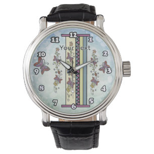 blommig Monogram I Armbandsur