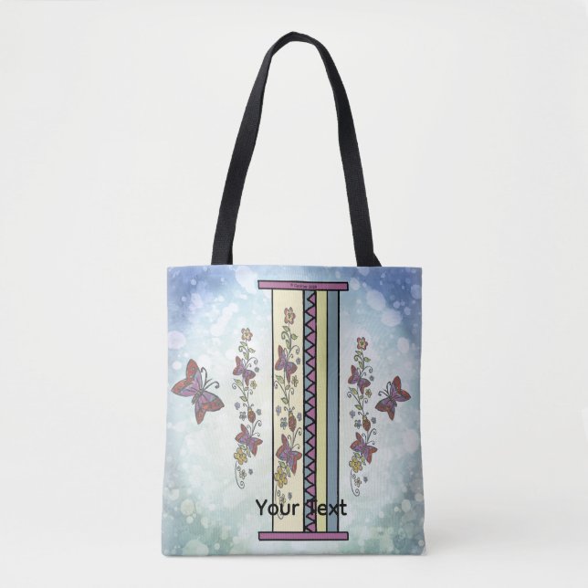 blommig Monogram I Tygkasse (Framsida)