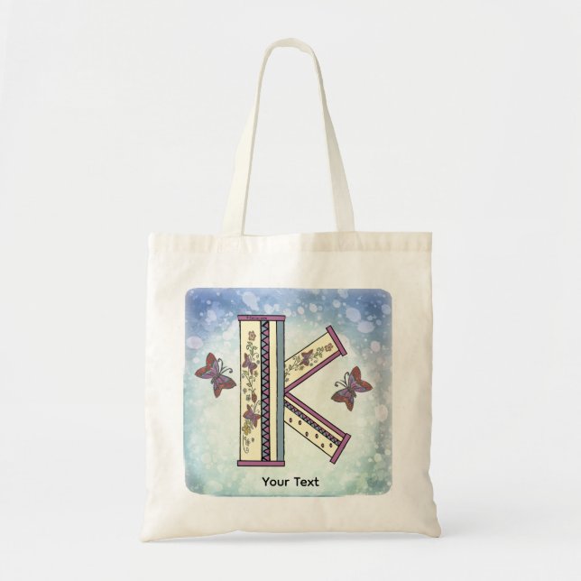 blommig Monogram K Tygkasse (Framsidan)