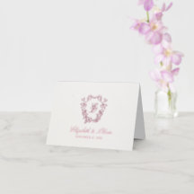 Blommig Monogram Krönings Bröllop
