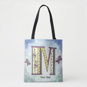 blommig Monogram M Tygkasse