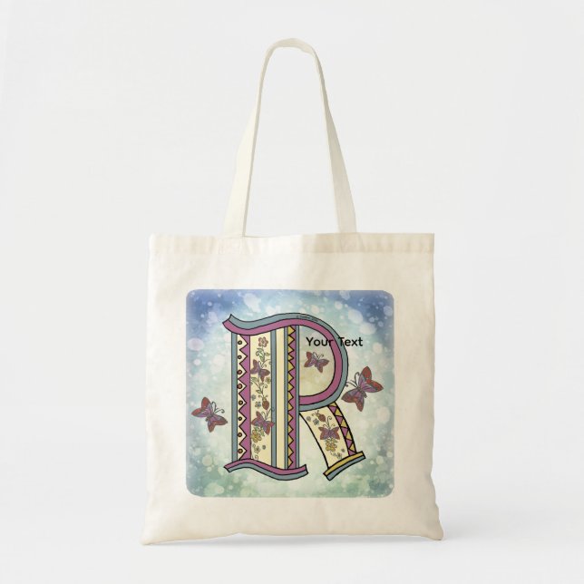 blommig Monogram R Tygkasse (Framsidan)