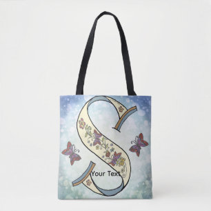 blommig Monogram S Tygkasse