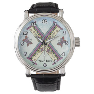 blommig Monogram X Armbandsur
