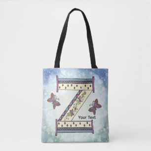 blommig Monogram Z Tygkasse